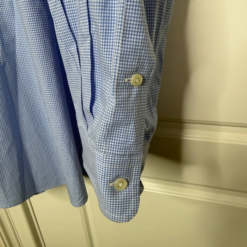 Polo Ralph Lauren Button Down Shirt Mens 4XB Blue Gingham Check Long Sleeve Big